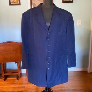 Stacy Adams navy zoot suit style sports coat, 48R
